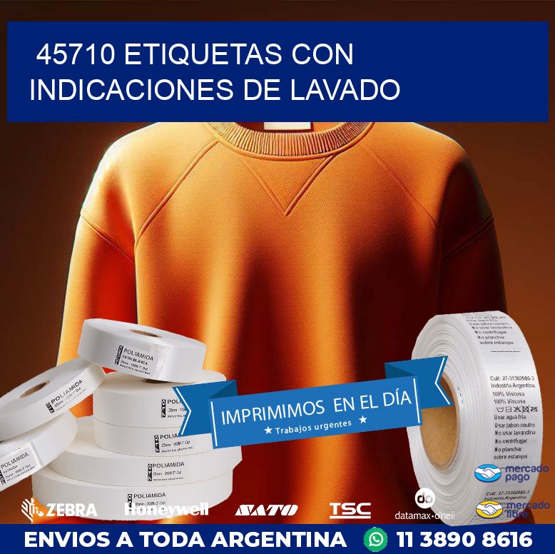 45710 ETIQUETAS CON INDICACIONES DE LAVADO