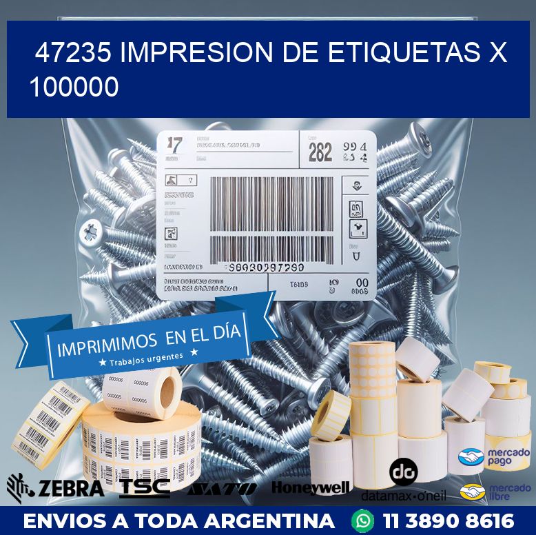 47235 IMPRESION DE ETIQUETAS X 100000