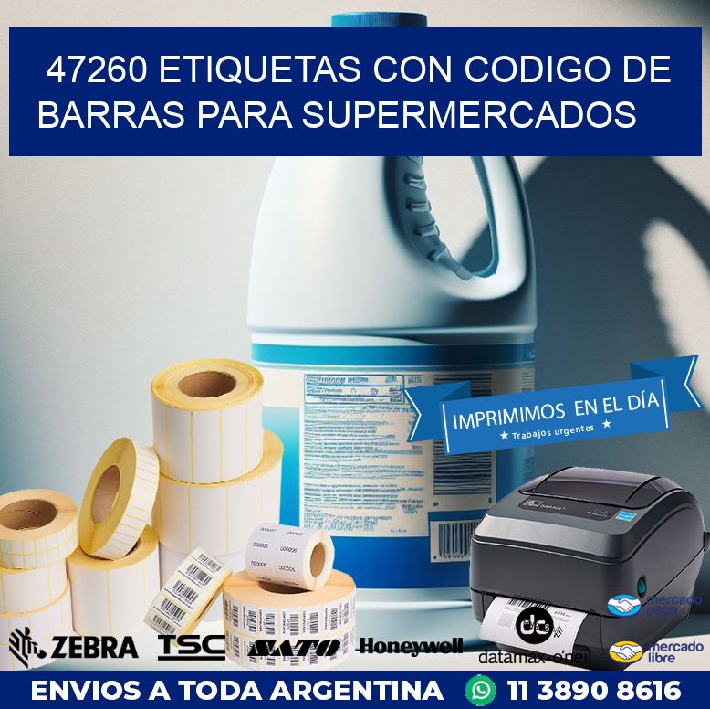 47260 ETIQUETAS CON CODIGO DE BARRAS PARA SUPERMERCADOS
