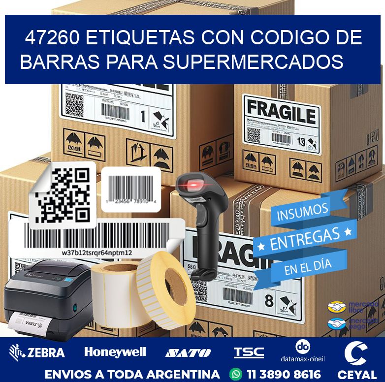47260 ETIQUETAS CON CODIGO DE BARRAS PARA SUPERMERCADOS