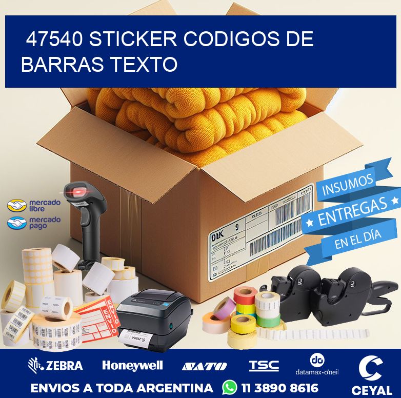 47540 STICKER CODIGOS DE BARRAS TEXTO