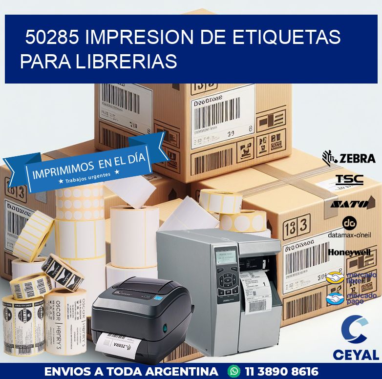 50285 IMPRESION DE ETIQUETAS PARA LIBRERIAS