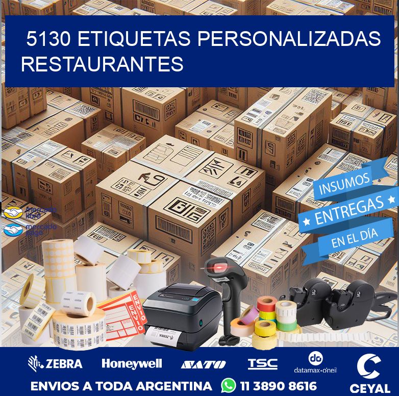5130 ETIQUETAS PERSONALIZADAS RESTAURANTES