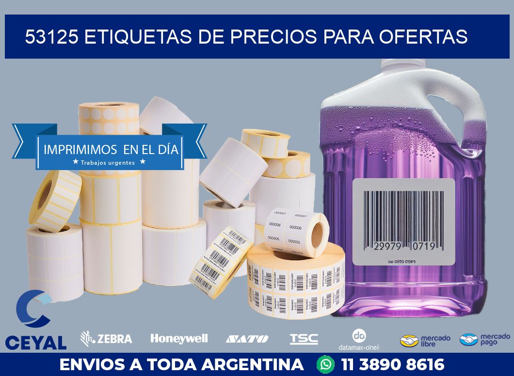 53125 ETIQUETAS DE PRECIOS PARA OFERTAS