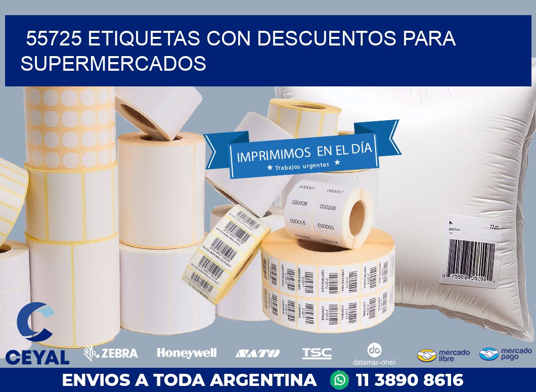 55725 ETIQUETAS CON DESCUENTOS PARA SUPERMERCADOS