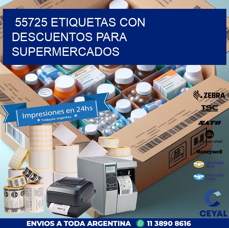 55725 ETIQUETAS CON DESCUENTOS PARA SUPERMERCADOS