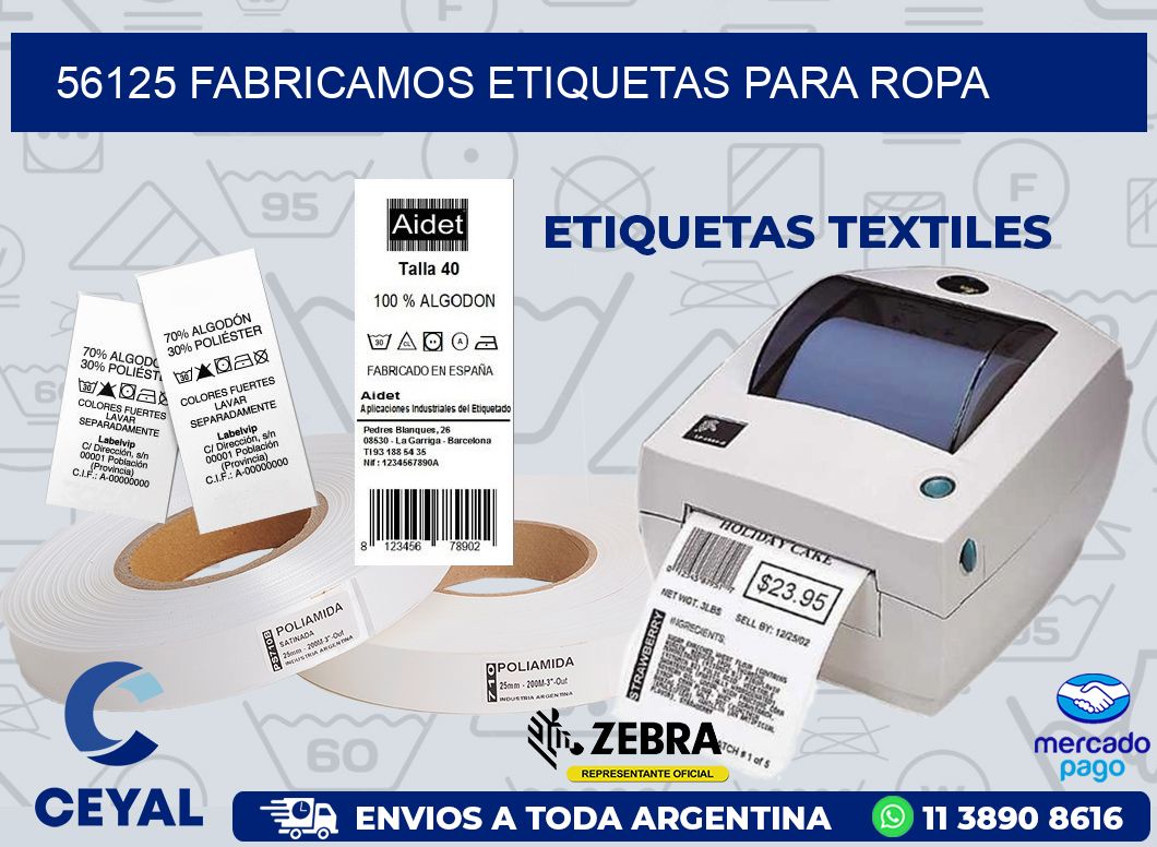 56125 FABRICAMOS ETIQUETAS PARA ROPA