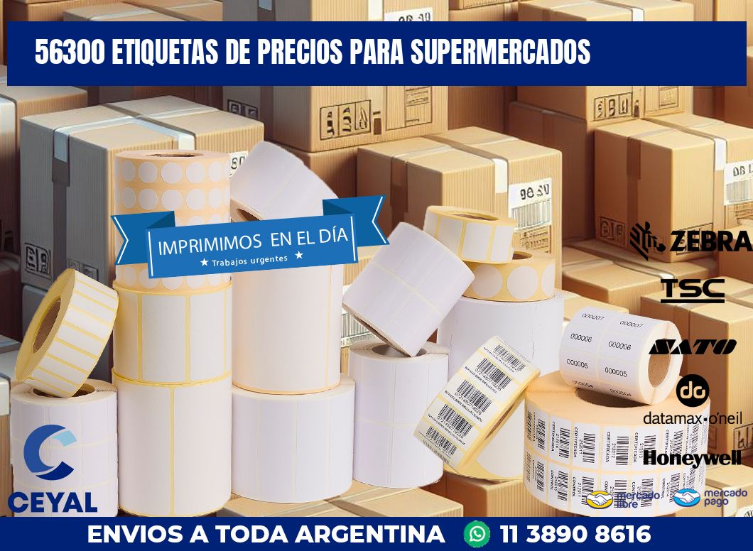 56300 ETIQUETAS DE PRECIOS PARA SUPERMERCADOS