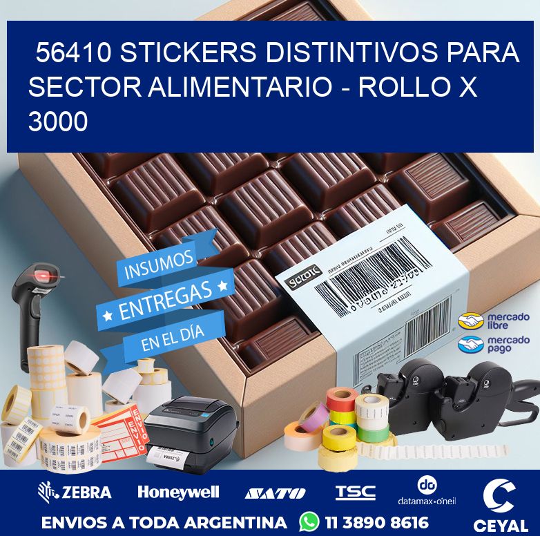 56410 STICKERS DISTINTIVOS PARA SECTOR ALIMENTARIO – ROLLO X 3000