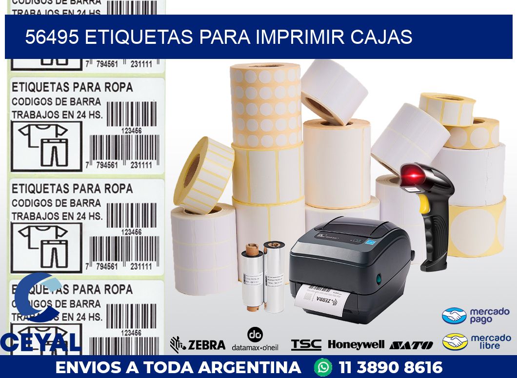 56495 ETIQUETAS PARA IMPRIMIR CAJAS