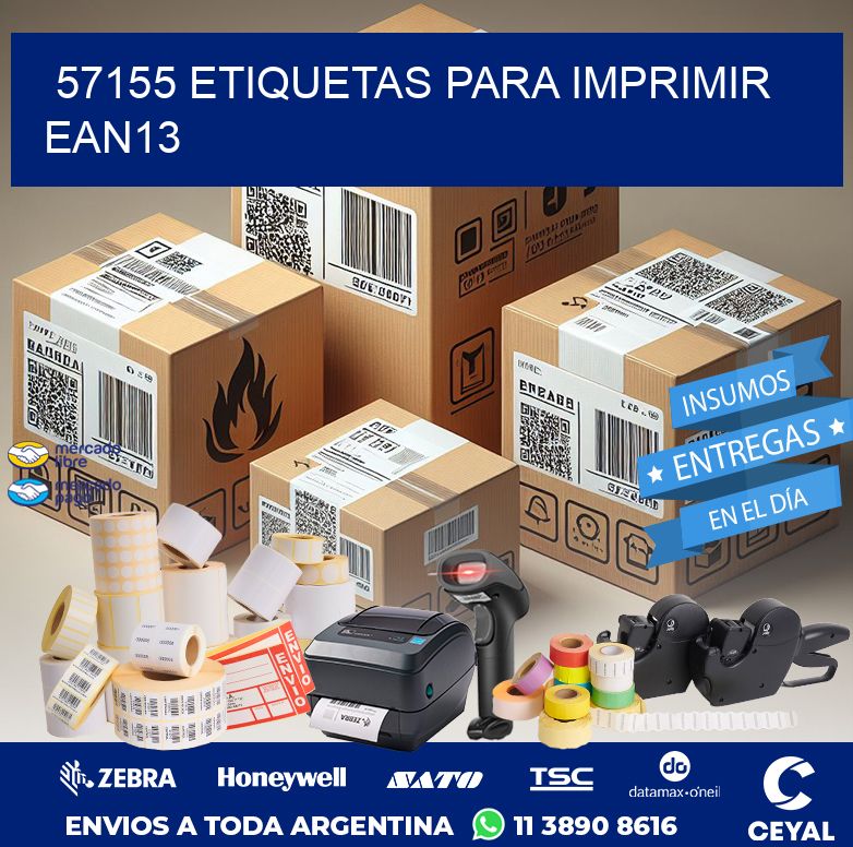 57155 ETIQUETAS PARA IMPRIMIR EAN13