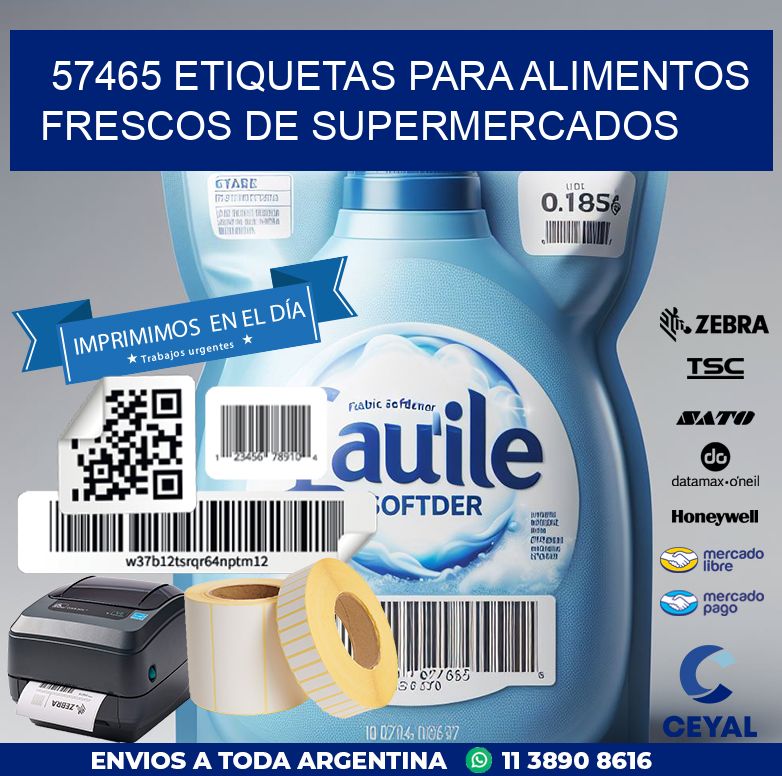 57465 ETIQUETAS PARA ALIMENTOS FRESCOS DE SUPERMERCADOS