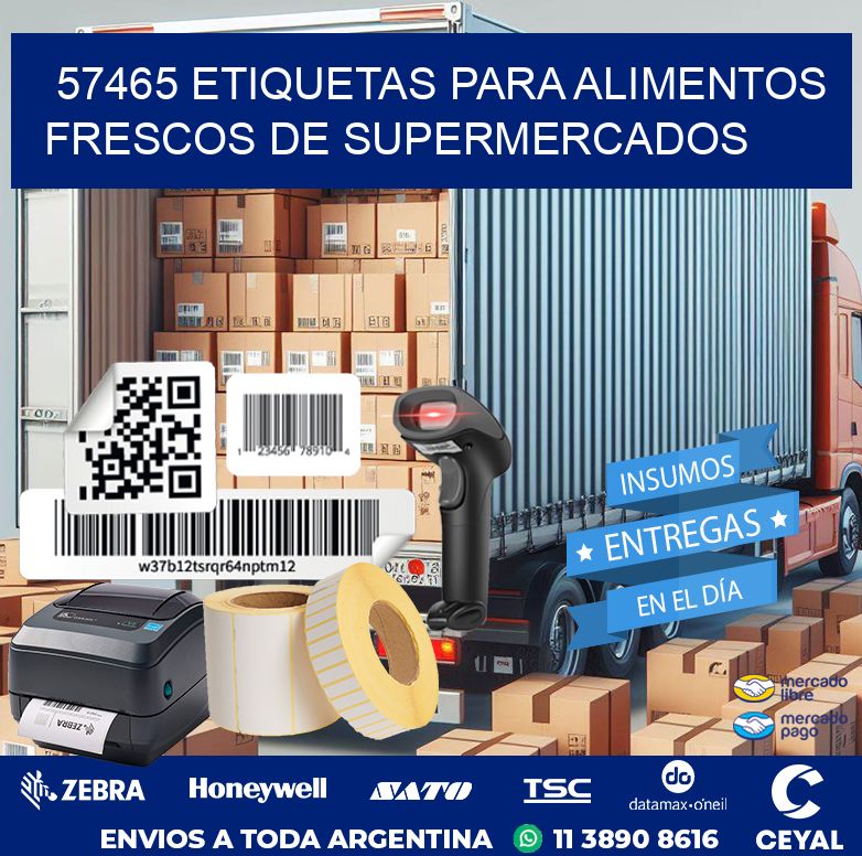 57465 ETIQUETAS PARA ALIMENTOS FRESCOS DE SUPERMERCADOS