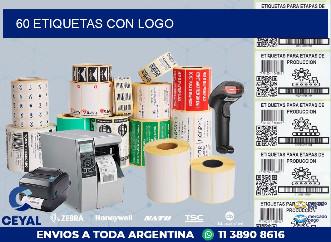 60 ETIQUETAS CON LOGO