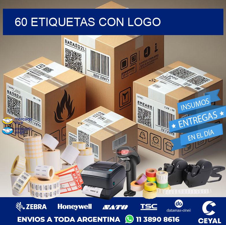 60 ETIQUETAS CON LOGO