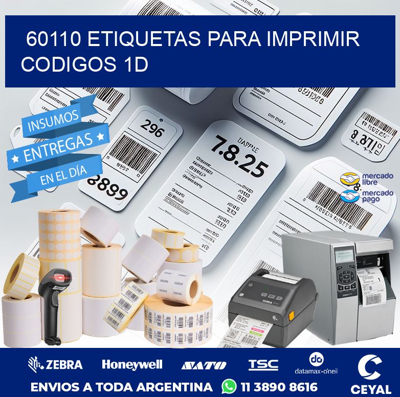 60110 ETIQUETAS PARA IMPRIMIR CODIGOS 1D