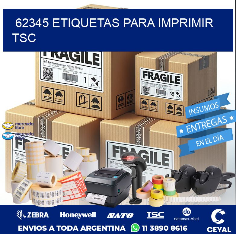 62345 ETIQUETAS PARA IMPRIMIR TSC