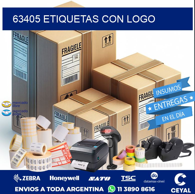 63405 ETIQUETAS CON LOGO