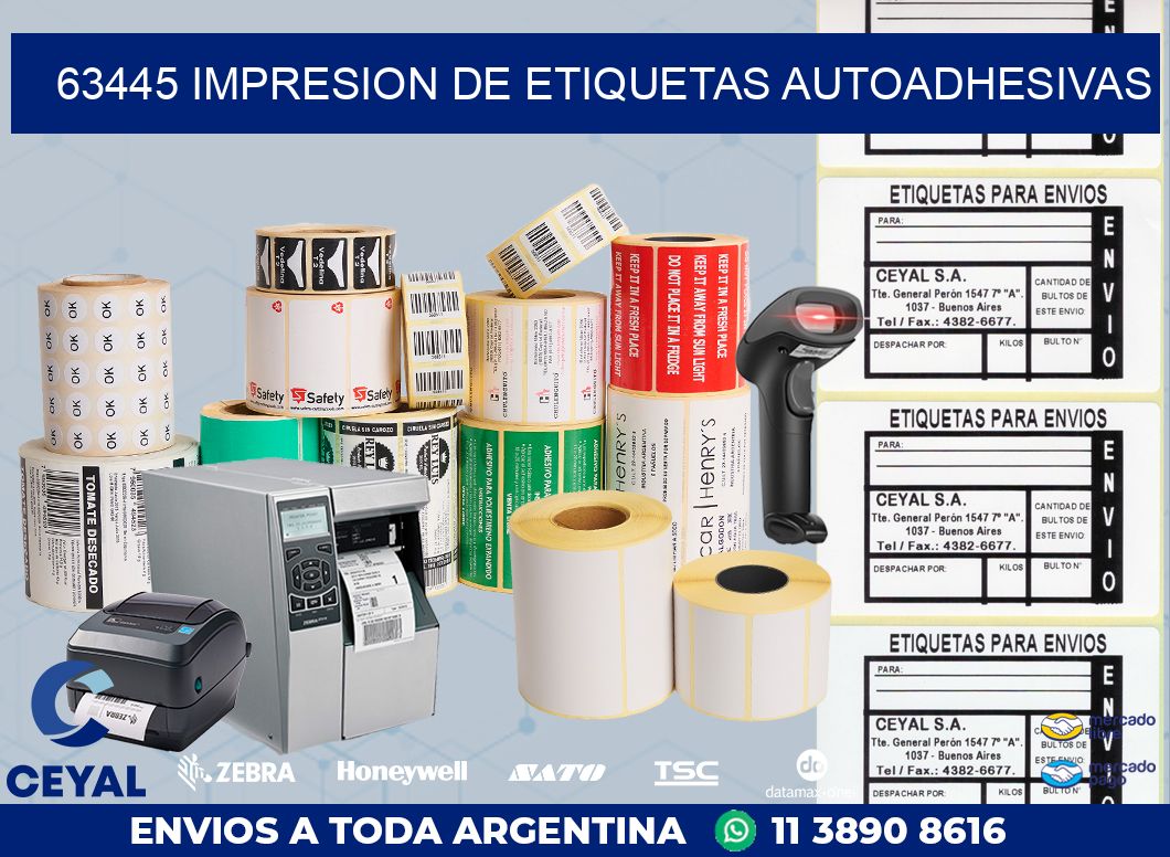 63445 IMPRESION DE ETIQUETAS AUTOADHESIVAS