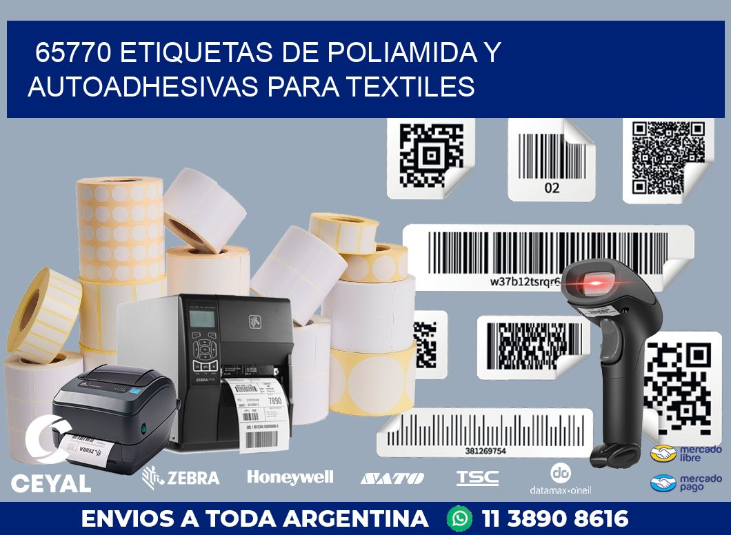 65770 ETIQUETAS DE POLIAMIDA Y AUTOADHESIVAS PARA TEXTILES