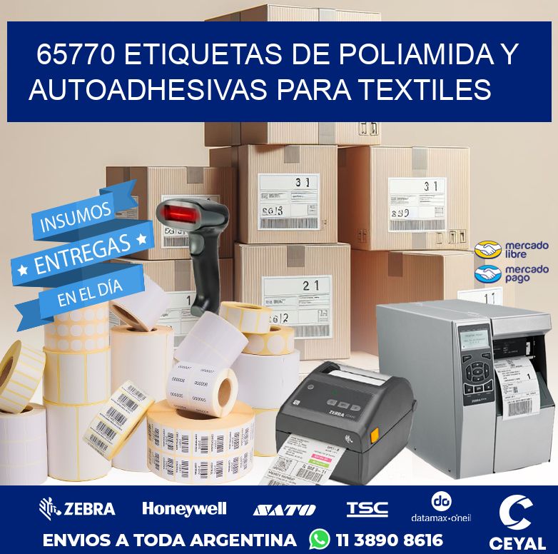 65770 ETIQUETAS DE POLIAMIDA Y AUTOADHESIVAS PARA TEXTILES