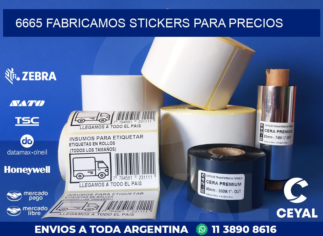 6665 FABRICAMOS STICKERS PARA PRECIOS