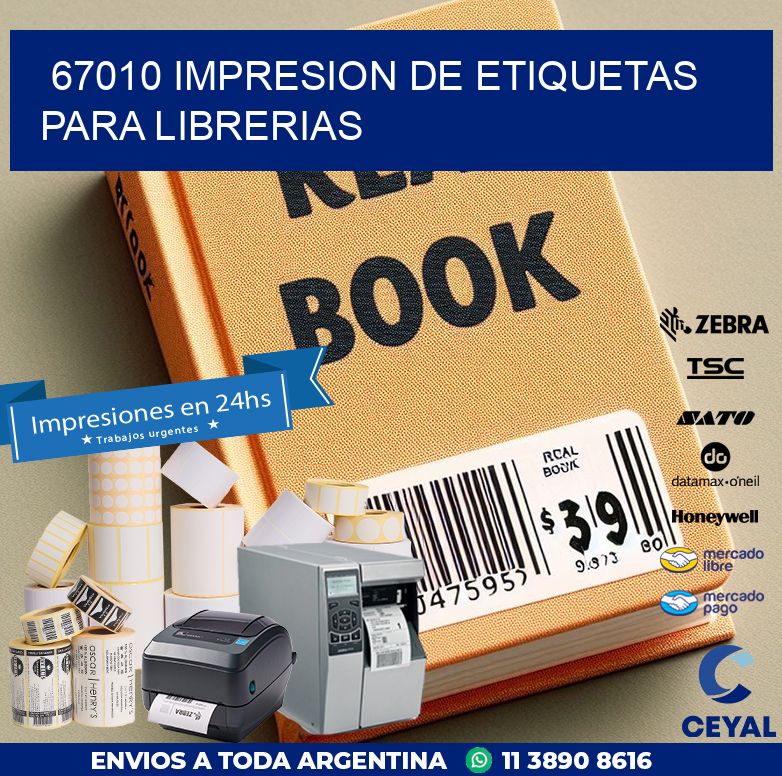 67010 IMPRESION DE ETIQUETAS PARA LIBRERIAS