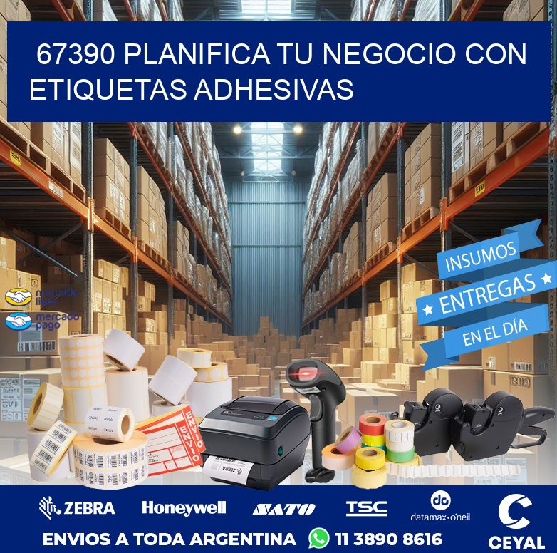 67390 PLANIFICA TU NEGOCIO CON ETIQUETAS ADHESIVAS
