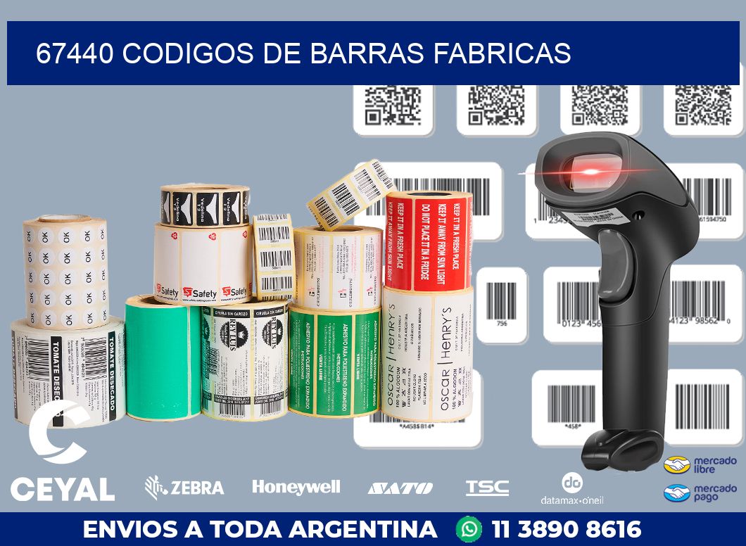 67440 CODIGOS DE BARRAS FABRICAS