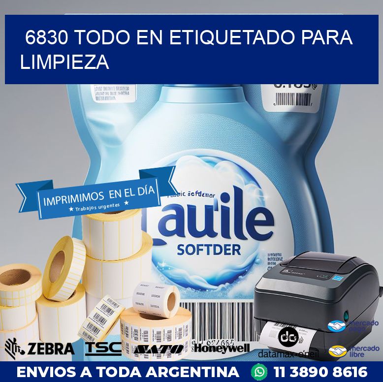 6830 TODO EN ETIQUETADO PARA LIMPIEZA