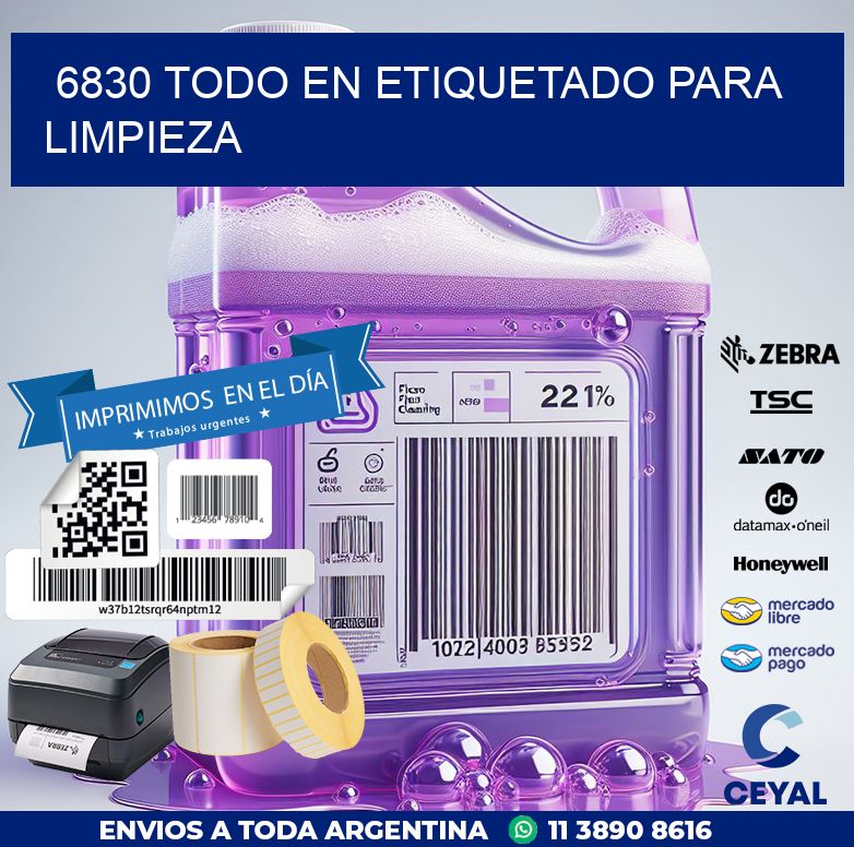 6830 TODO EN ETIQUETADO PARA LIMPIEZA