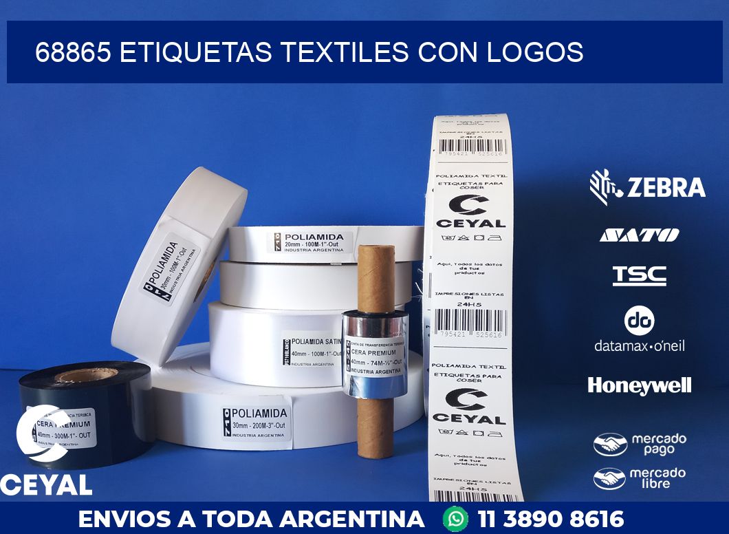 68865 ETIQUETAS TEXTILES CON LOGOS