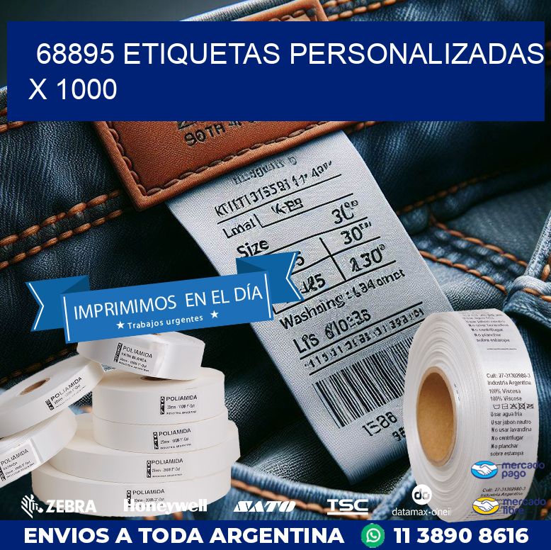 68895 ETIQUETAS PERSONALIZADAS X 1000