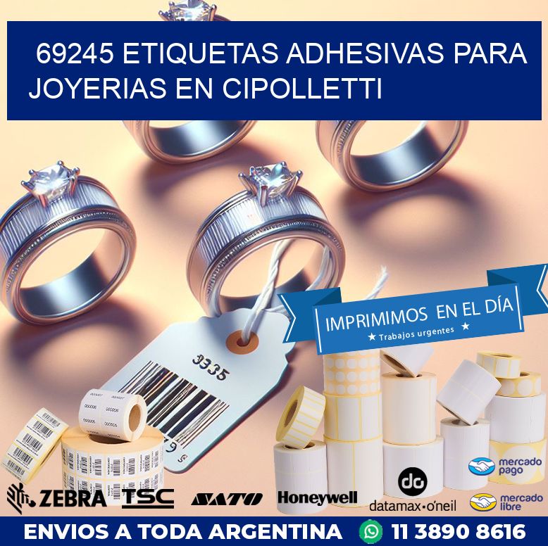 69245 ETIQUETAS ADHESIVAS PARA JOYERIAS EN CIPOLLETTI