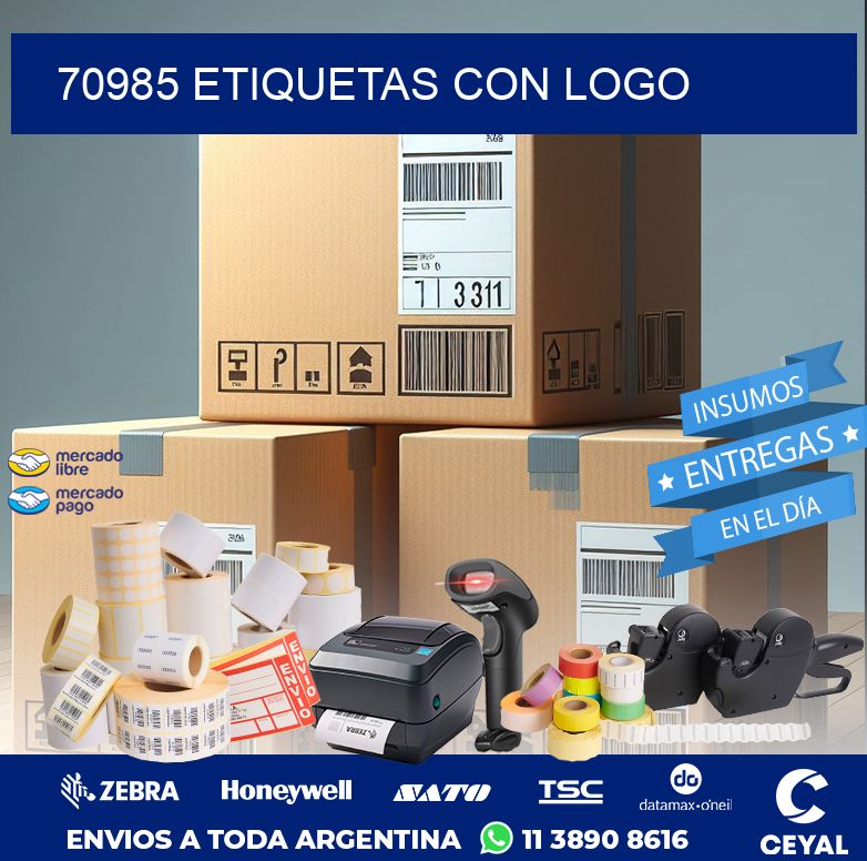 70985 ETIQUETAS CON LOGO