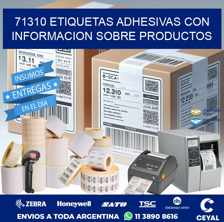 71310 ETIQUETAS ADHESIVAS CON INFORMACION SOBRE PRODUCTOS