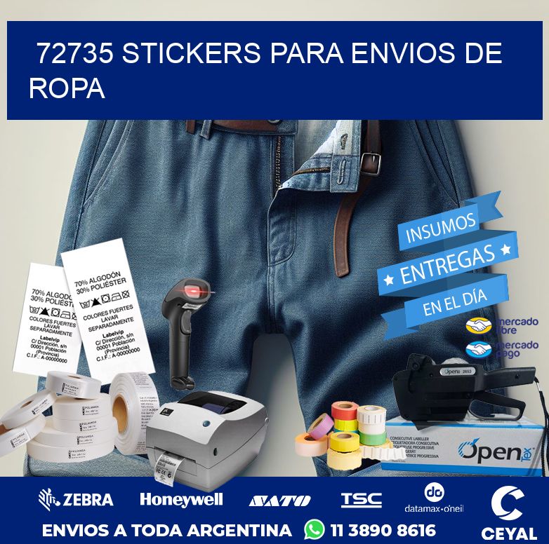 72735 STICKERS PARA ENVIOS DE ROPA