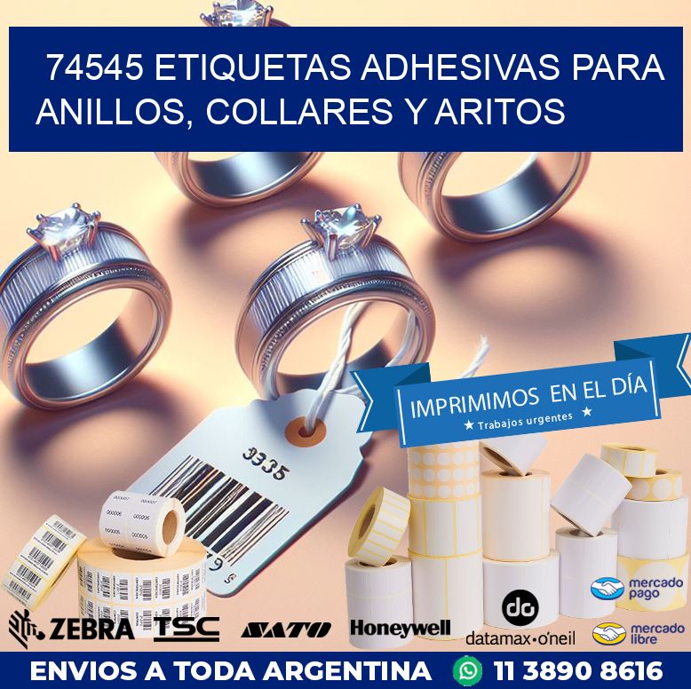 74545 ETIQUETAS ADHESIVAS PARA ANILLOS, COLLARES Y ARITOS
