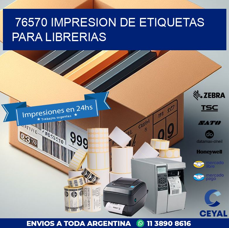 76570 IMPRESION DE ETIQUETAS PARA LIBRERIAS