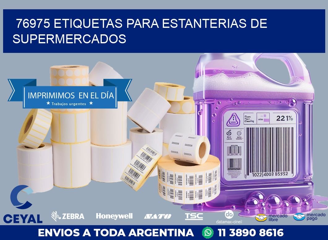 76975 ETIQUETAS PARA ESTANTERIAS DE SUPERMERCADOS