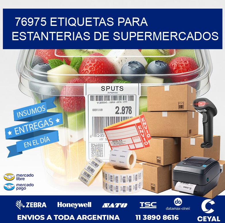 76975 ETIQUETAS PARA ESTANTERIAS DE SUPERMERCADOS