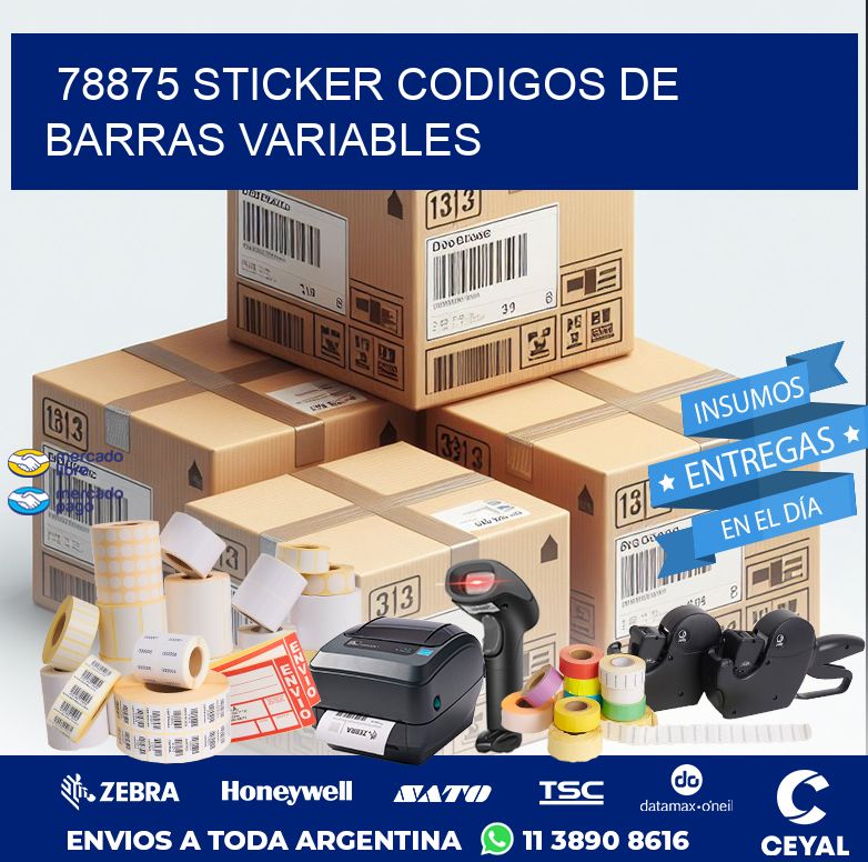 78875 STICKER CODIGOS DE BARRAS VARIABLES