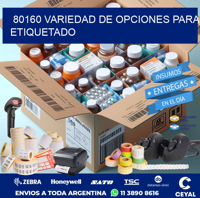 80160 VARIEDAD DE OPCIONES PARA ETIQUETADO
