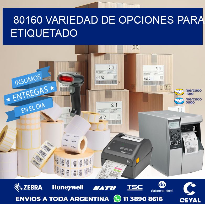 80160 VARIEDAD DE OPCIONES PARA ETIQUETADO