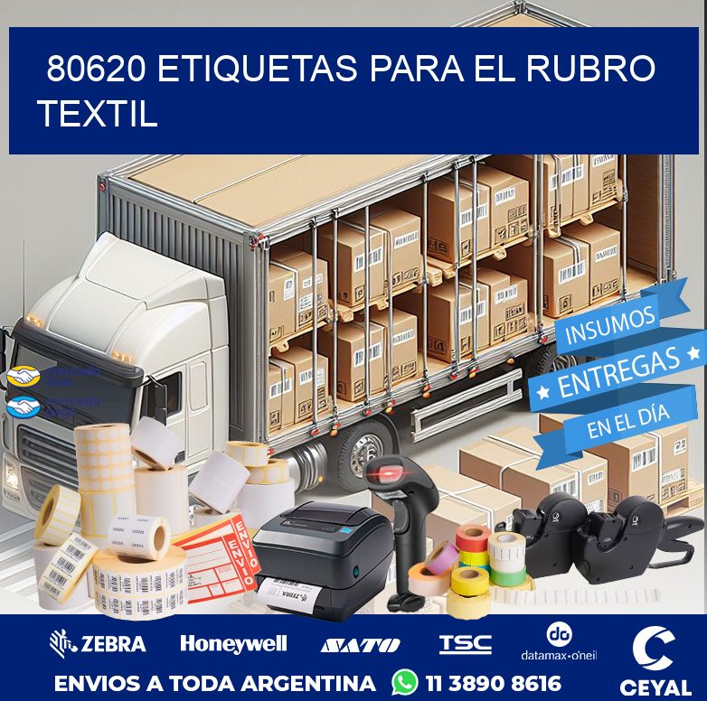 80620 ETIQUETAS PARA EL RUBRO TEXTIL