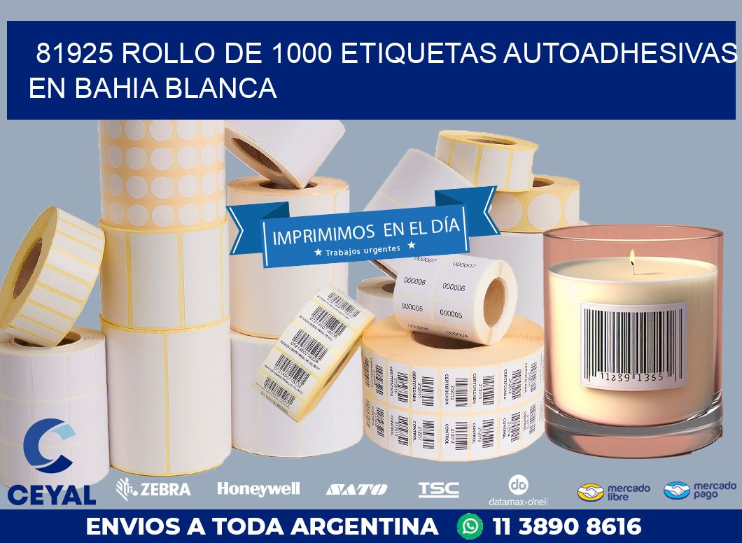 81925 ROLLO DE 1000 ETIQUETAS AUTOADHESIVAS EN BAHIA BLANCA