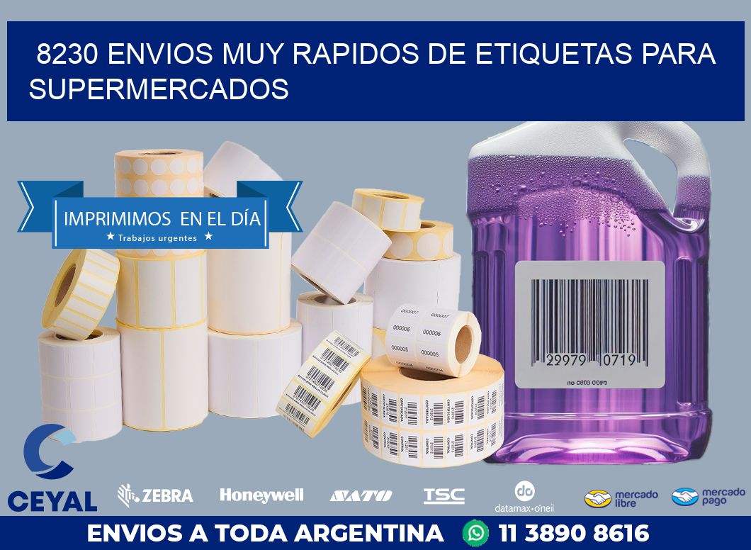 8230 ENVIOS MUY RAPIDOS DE ETIQUETAS PARA SUPERMERCADOS