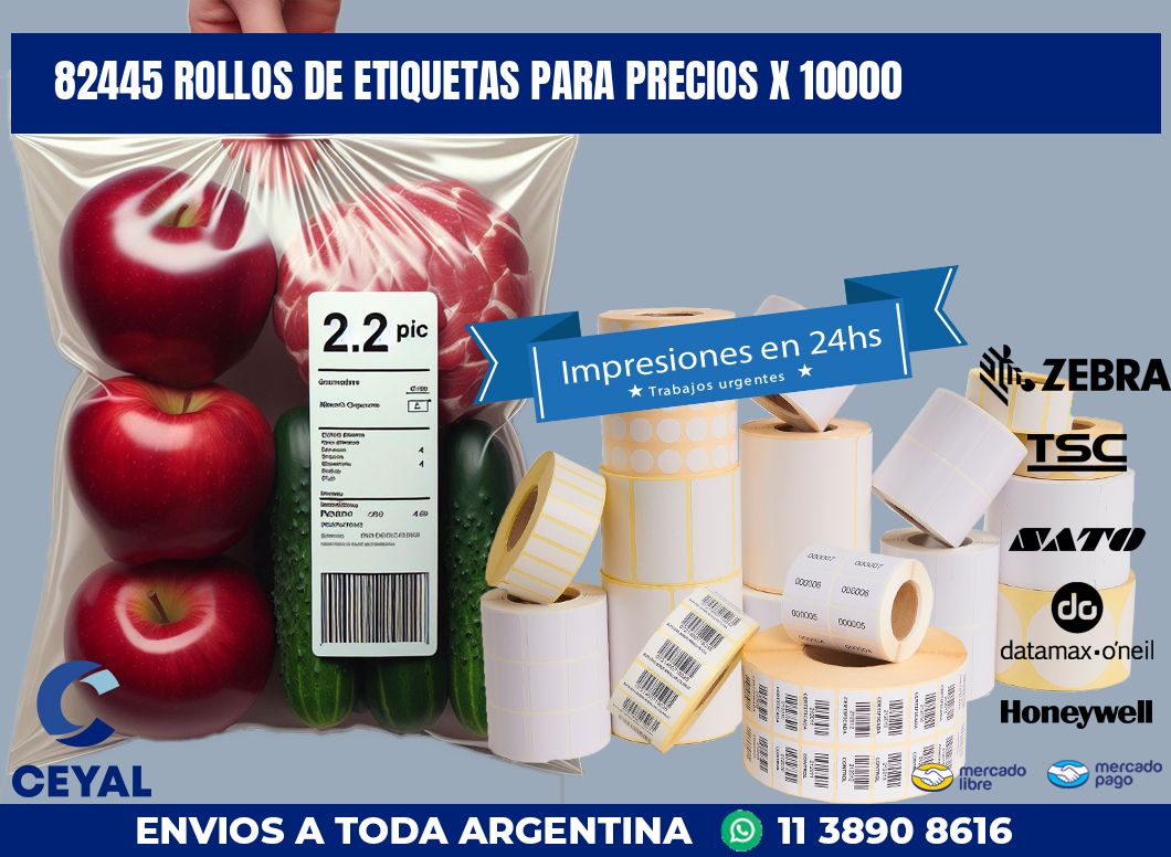 82445 ROLLOS DE ETIQUETAS PARA PRECIOS X 10000