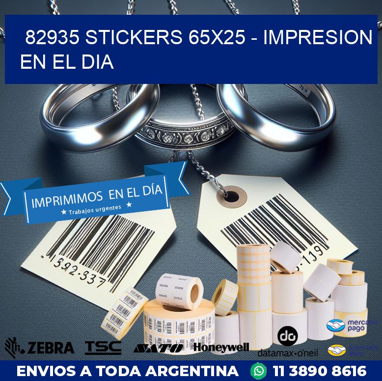 82935 STICKERS 65x25 - IMPRESION EN EL DIA