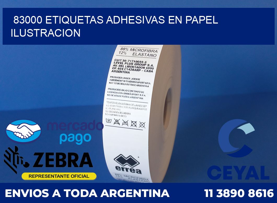 83000 ETIQUETAS ADHESIVAS EN PAPEL ILUSTRACION